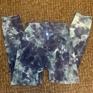 Lululemon NEW Align Diamond dye tidewater teal and true navy leggings 25” HR